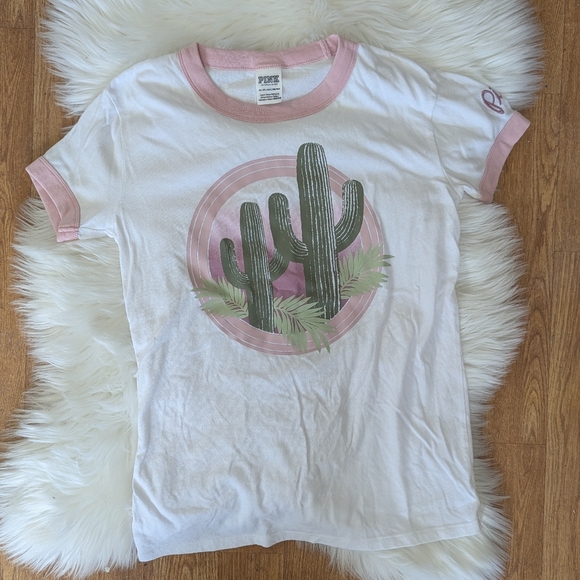 PINK Victoria's Secret Tops - PINK Victoria's Secret Cactus Short Sleeve T-shirt